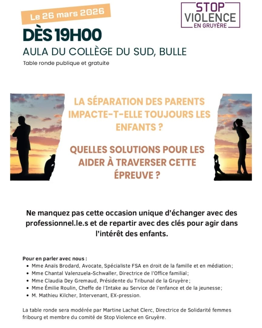 Rendez-vous le 26 mars à l'aula du collège du sud !
Discussion dans un espace sûr et sans jugement 😊