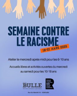 Semaine contre le racisme 🤜🏼🤛🏾 

Viens discuter des stéréotypes, préjugés, respect, et participer à différentes activités dans une ambiance conviviale! 

📍Centranim 
🗓️ 18-21 mars 2026 
👥 6-10 ans et 10-18 ans