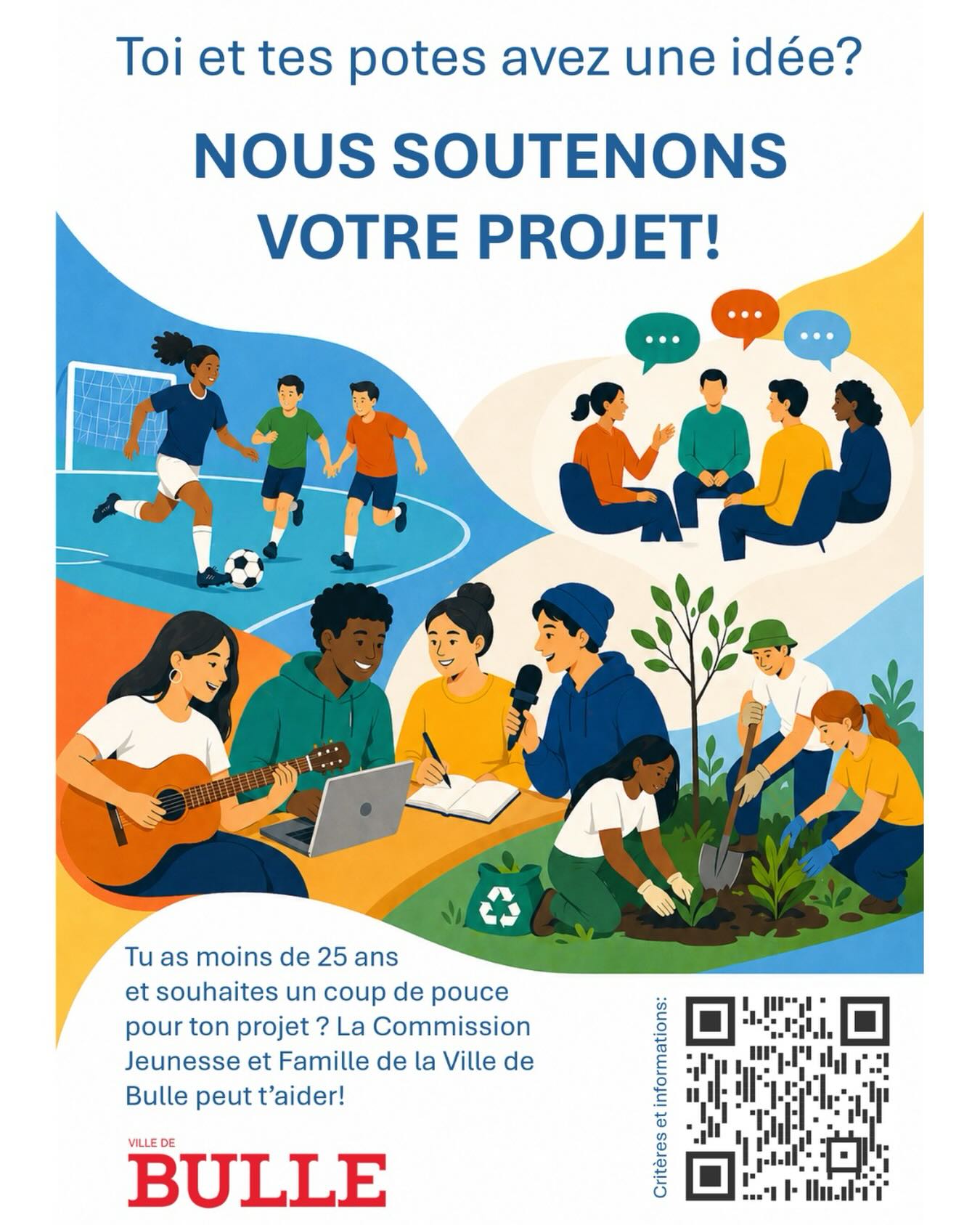La Commission Jeunesse et Famille de la Ville de Bulle soutient les jeunes dans leurs projets !