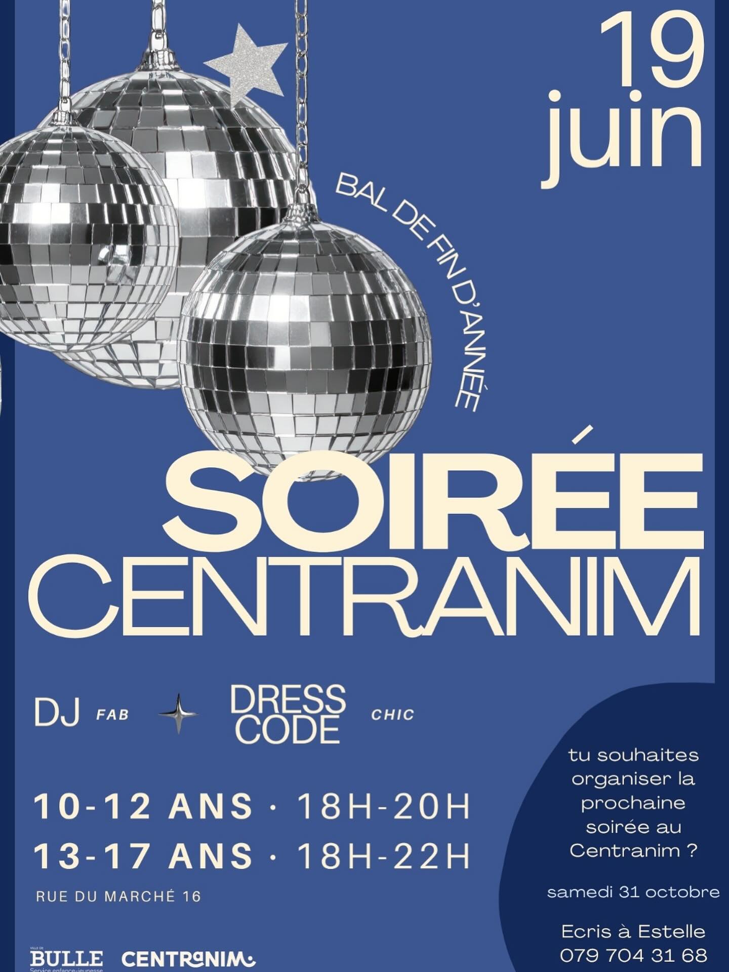 ✨Dernier Accueil du Centranim!✨

Pour clôturer l’année en beauté, rejoignez-nous pour une soirée spéciale sur le thème Bal de fin d’année 💃🏻🕺🏼

👔 Dress code: chic ✨ 
Pour une fois in laisse le training à la maison et on sort nos plus belles tenues! 😉

Venez partager une moment festif, rempli de musique, de danse et de bonne humeur! 🎶