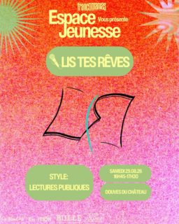 C’est quoi le line-up samedi soir ? 🎤
Lis tes rêves : Nous sommes le collectif « Lis tes Rêves », grands passionnés de littérature. Notre but ? Partager les joies de cette passion ! Pendant cette scène ouverte d’une petite heure, des amateur·trices·x de littérature déclamerons et partagerons, à tour de rôle, des textes divers et variés au public désireux de l’entendre ! La scène est ouverte à toutes et tous ! Prenez vos textes ou ceux d’un.e auterice que vous aimez et venez le lire sur scène!
SymBeeOse - troupe Ado des ImprOvisibles : Plongez dans l’énergie débordante d’une troupe d’ados prêt·es à tout inventer sous vos yeux !
À partir de vos idées, ils·elles créeront des histoires uniques, surprenantes et devront relever quelques défis de leur·e coach. Rien n’est écrit: tout se jouera dans l’instant. Un spectacle interactif, spontané et rafraîchissant.
V3NCY : jeune rappeur qui fait ses premières scènes. Après Ani’Mai, et la Fête de la Musique de Fribourg, il sera sur scène pour présenter son nouvel album intitulé Chambre 404.
King Rasteva : C’est à travers une galerie de textes poétiques et pertinents que cet artiste fait passer son message. Il communique sa vision de l’Afrique, exprime également sa révolte contre l’intolérance et l’individualisme latent. À travers son héritage pluriethnique, son mélange de culture, ses chansons sont une invitation au voyage, mais aussi un appel à une réflexion sur la paix et l’unité Africaine (PÔLE SUD).
After by La Souche