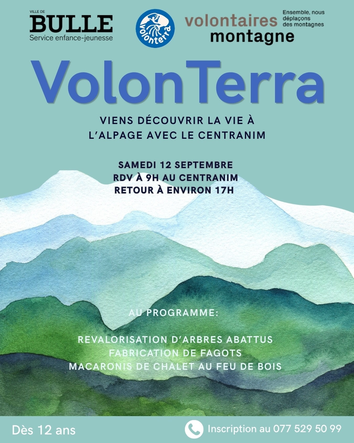 Découvre la vie en alpage avec le Centranim ! On part en montagne samedi 12 septembre
Les inscriptions sont limitées ⚠️ inscris-toi par téléphone ou au Centranim dès le mercredi 2 septembre